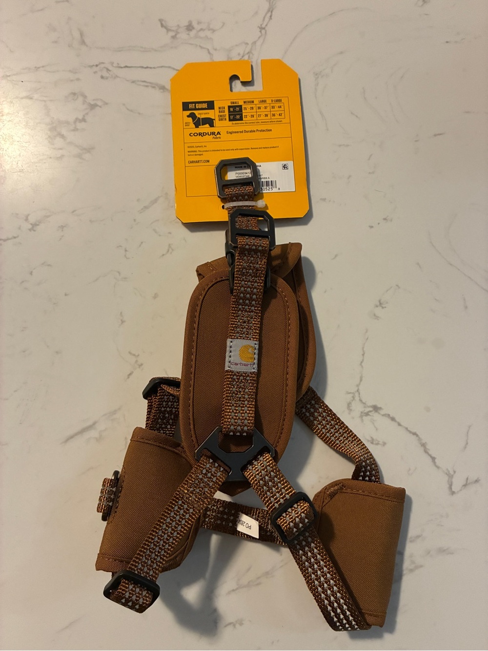 Carhartt Nylon Duck Training Dog Harness Small 17–22” Chest Brown NWT Cordura